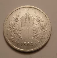 1 Koruna, 1893, Rakousko