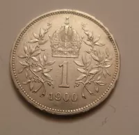 1 Koruna, 1900, PĚKNÁ, Rakousko