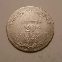 20 Krejcar,1870,KB, Uhry