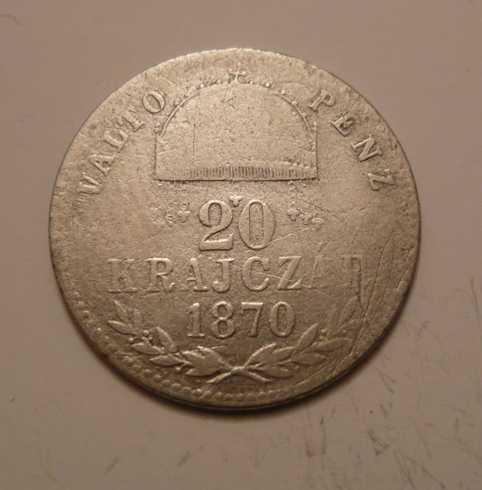 20 Krejcar,1870,KB, Uhry