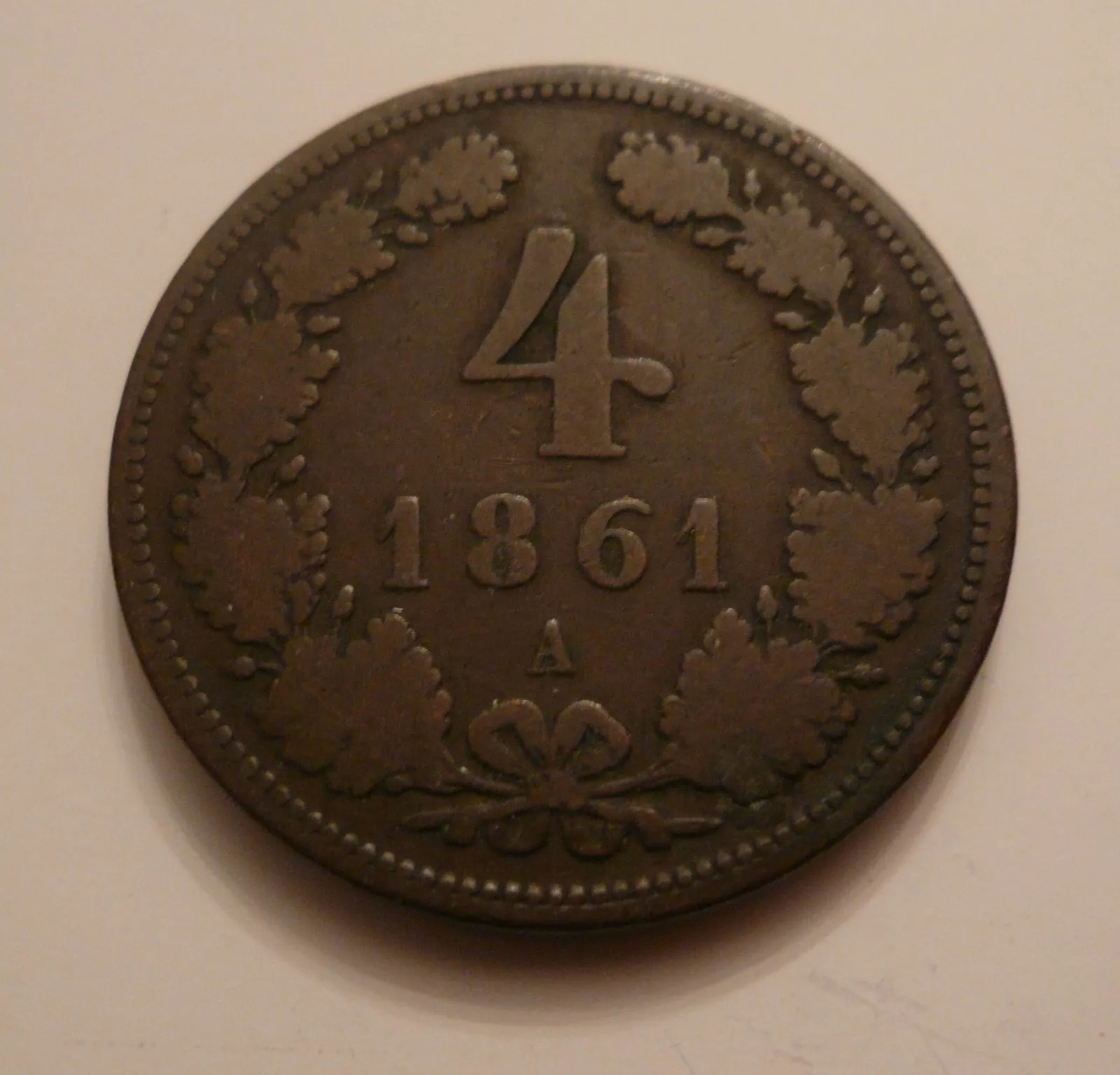 4 Krejcar, 1861, A, Rakousko
