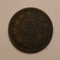 5/10 Krejcar, 1859, A, Rakousko