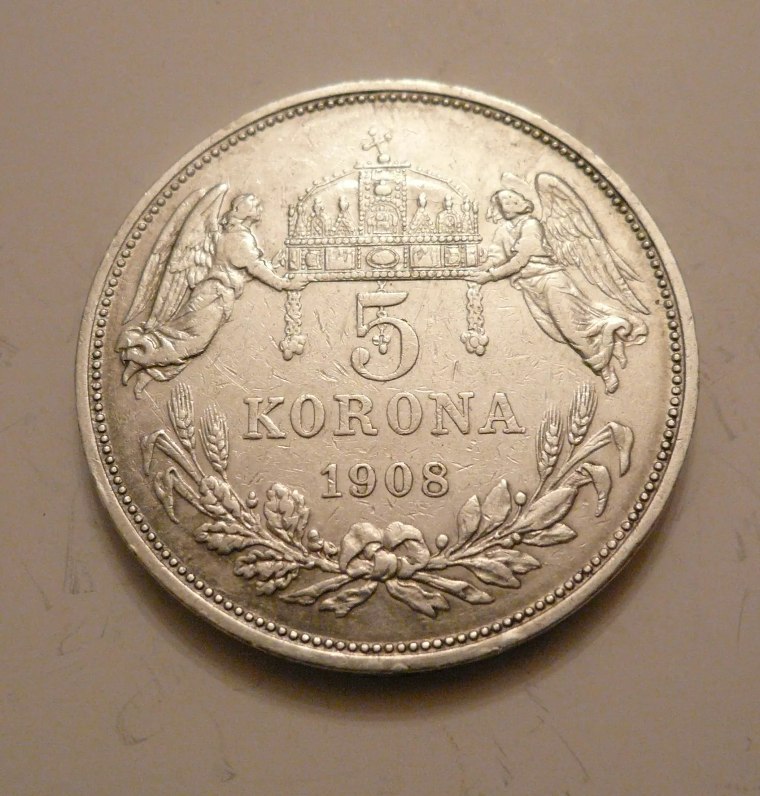 5 Korun, 1908, KB Uhry