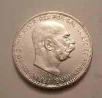 5 Korun, 1909, velká hlava, Rakousko