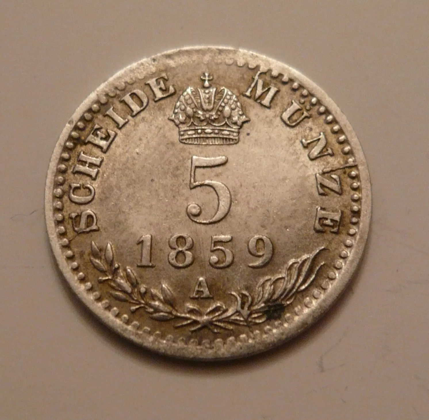 5 Krejcar, 1859, A, Rakousko
