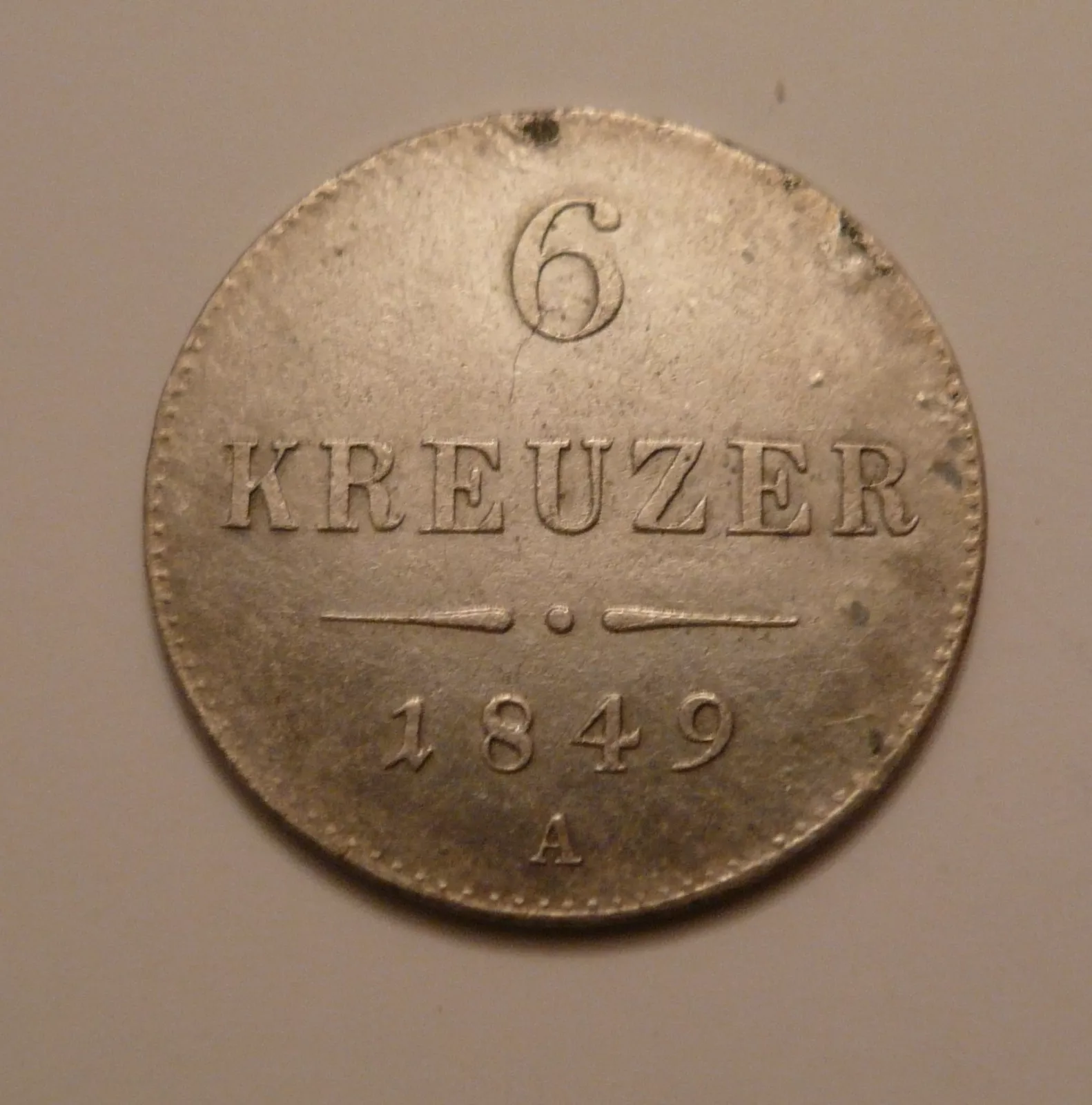 6 Krejcar, 1849, A, Rakousko