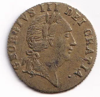 Anglie-žeton Jiří III.-1797