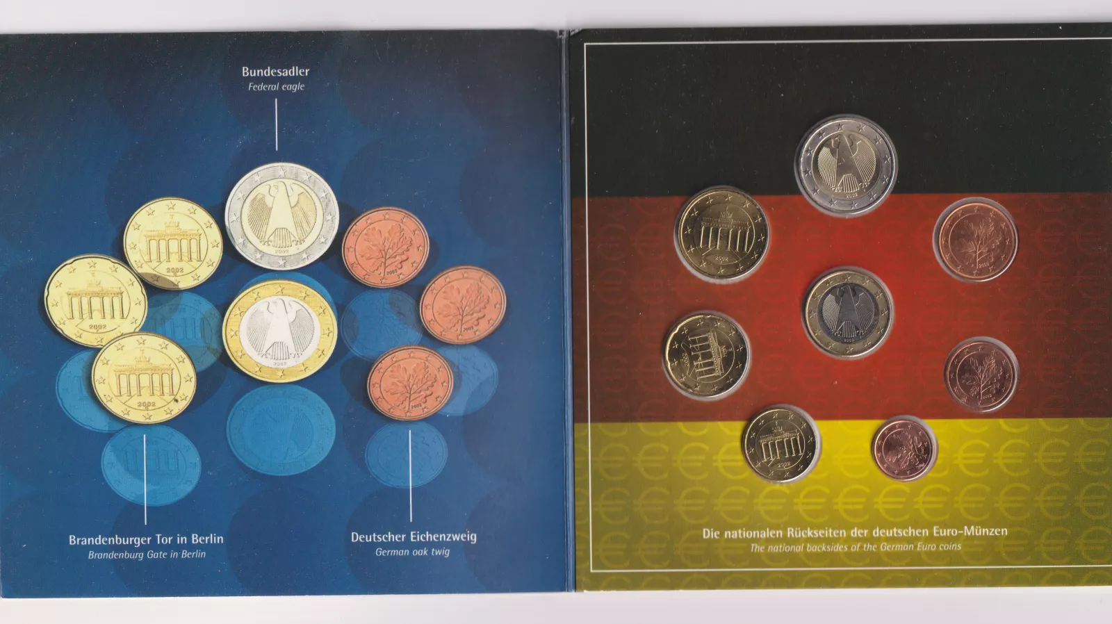 Německo sada mincí euro