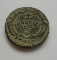 1/2 Krejcar, 1772 G, M.Terezie, Rakousko