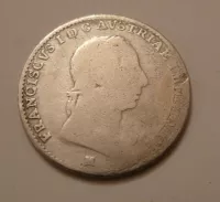 1/2 Lira, 1822 M František II., Rakousko