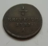 1/4 Krejcar, 1781 A, Josef II., Rakousko
