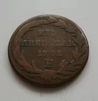 1 Krejcar, 1781 F, Josef II., Rakousko