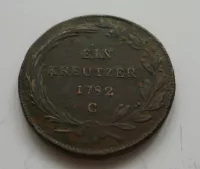 1 Krejcar, 1782 C, Josef II., Čechy