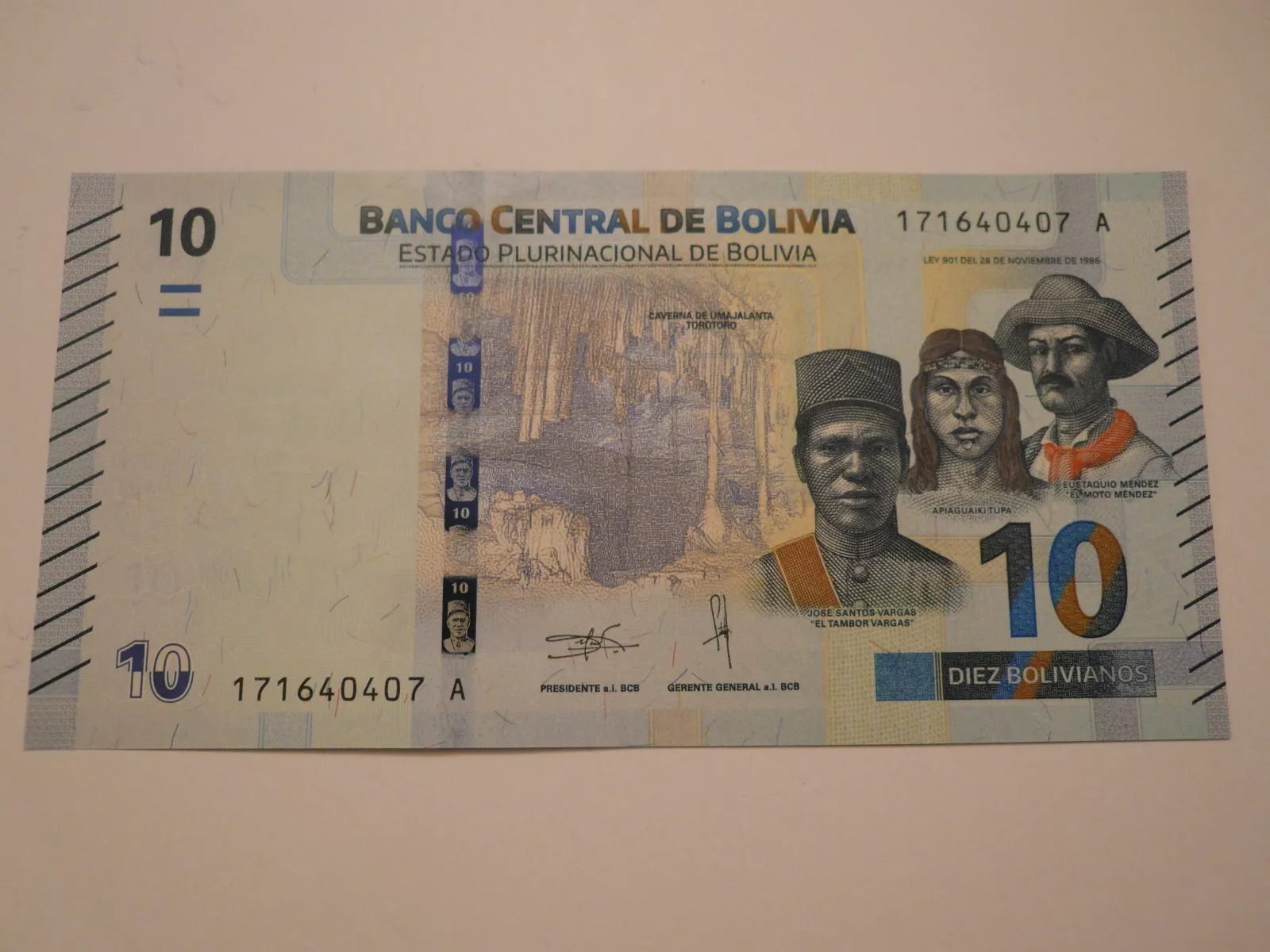 10 Bolivianos, 1986, Bolivie