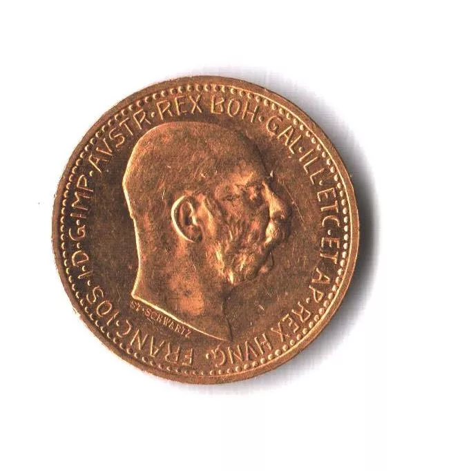 10 Korun(1910-Au 900-3,4g-ražba bz)