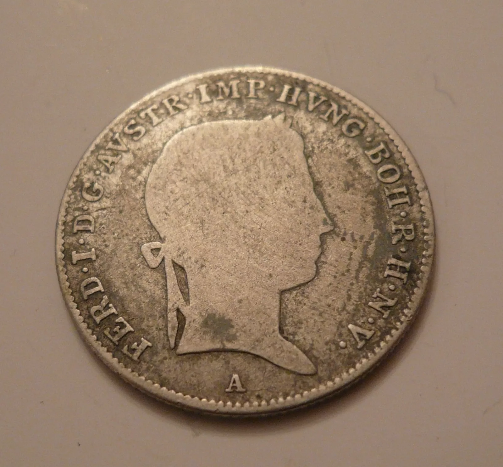 10 Krejcar, 1837 A, Ferdinand V., Rakousko