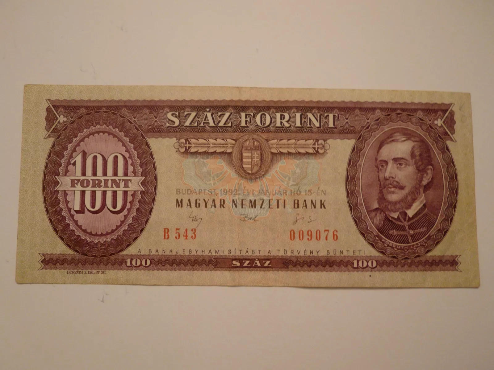 100 Forint, 1992, Maďarsko