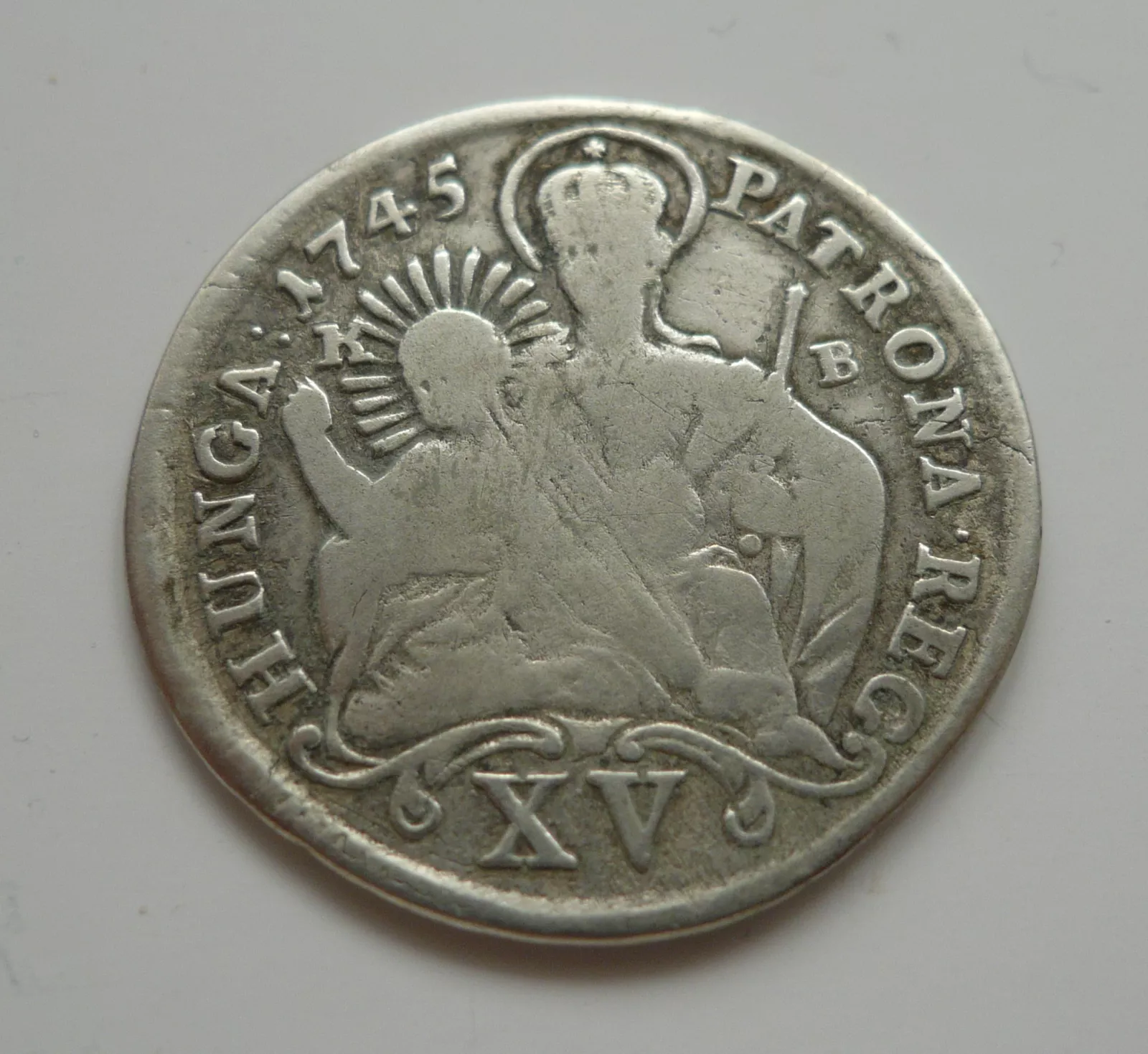 15 Krejcar, 1745 KB, M. Terezie, Uhry