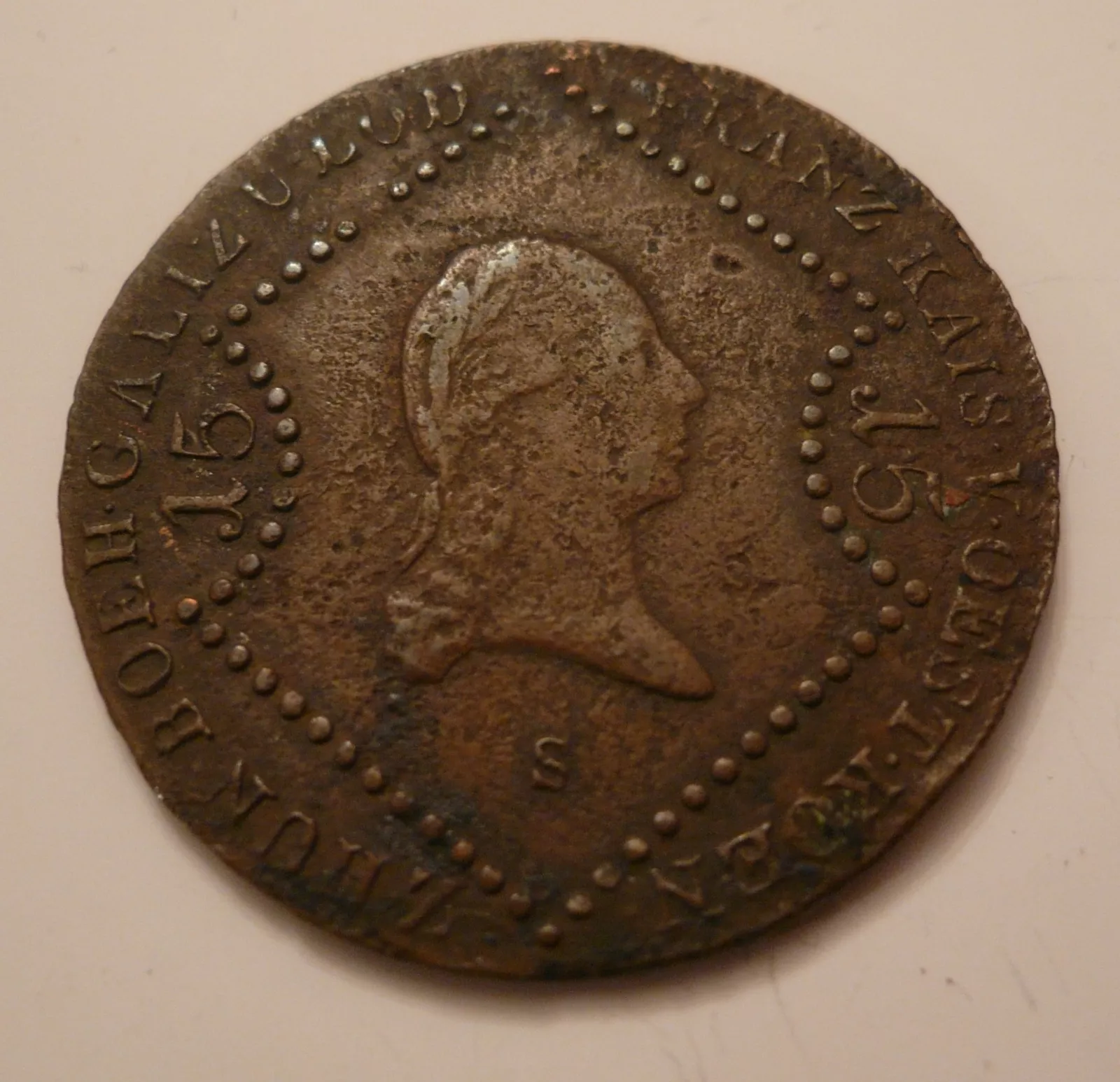 15 Krejcar, 1807 S, František II. Uhry