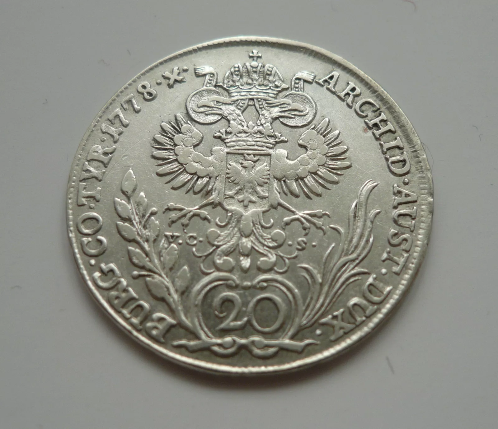 20 Krejcar, 1778, M. Terezie, Hall