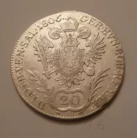 20 Krejcar, 1806 G, František II., Rakousko