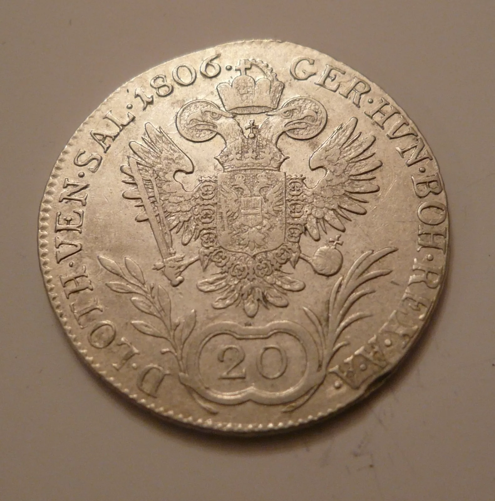 20 Krejcar, 1806 G, František II., Rakousko