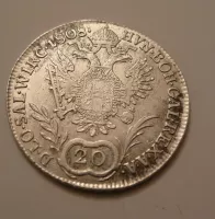 20 Krejcar, 1808 A, PĚKNÝ, František II., Rakousko