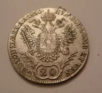 20 Krejcar, 1830 C, František II., měl ouško Čechy