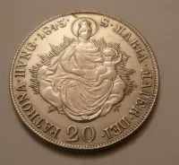 20 Krejcar, 1843 B, měl ouško, František II., Uhry