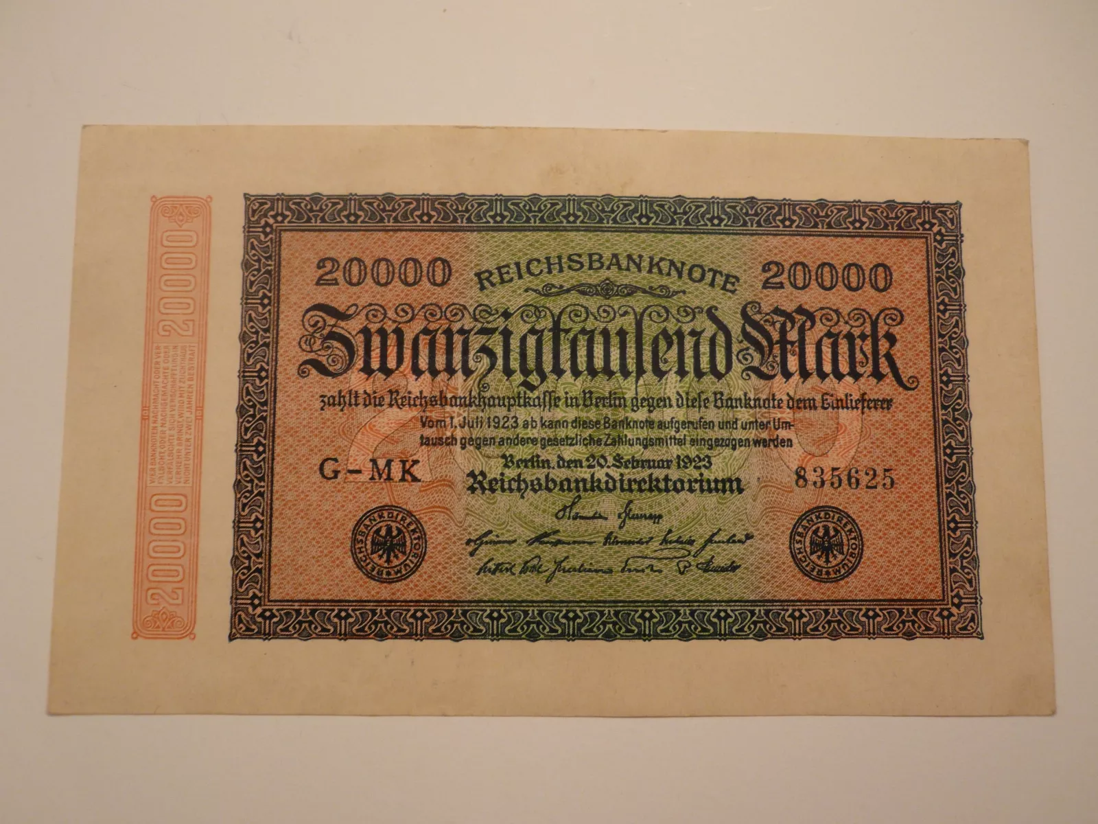 20000 Marek, 1923 Německo