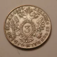 3 Krejcar, 1845 A, Ferdinand V. Rakousko