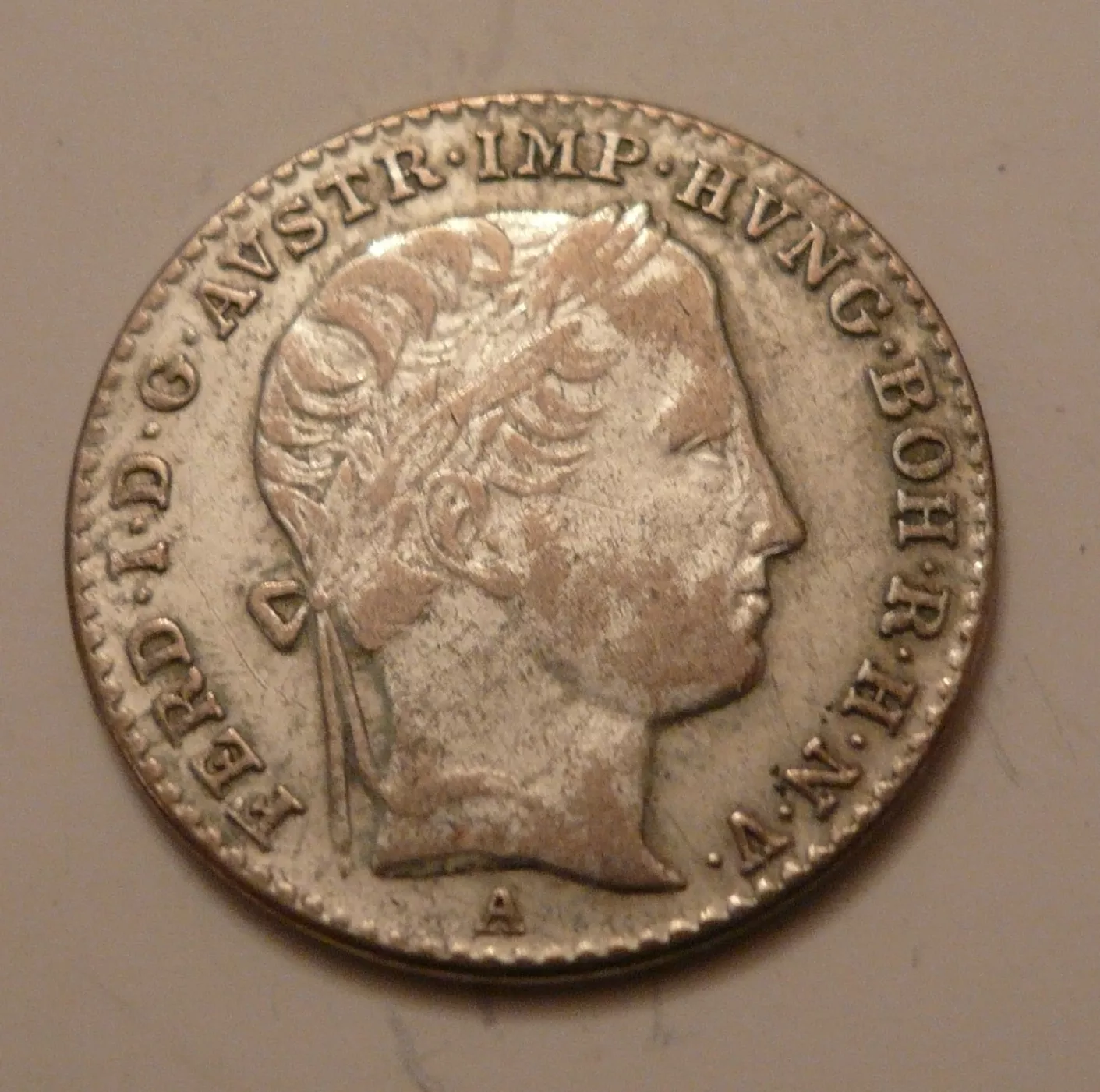 3 Krejcar, 1845 A, Ferdinand V. Rakousko