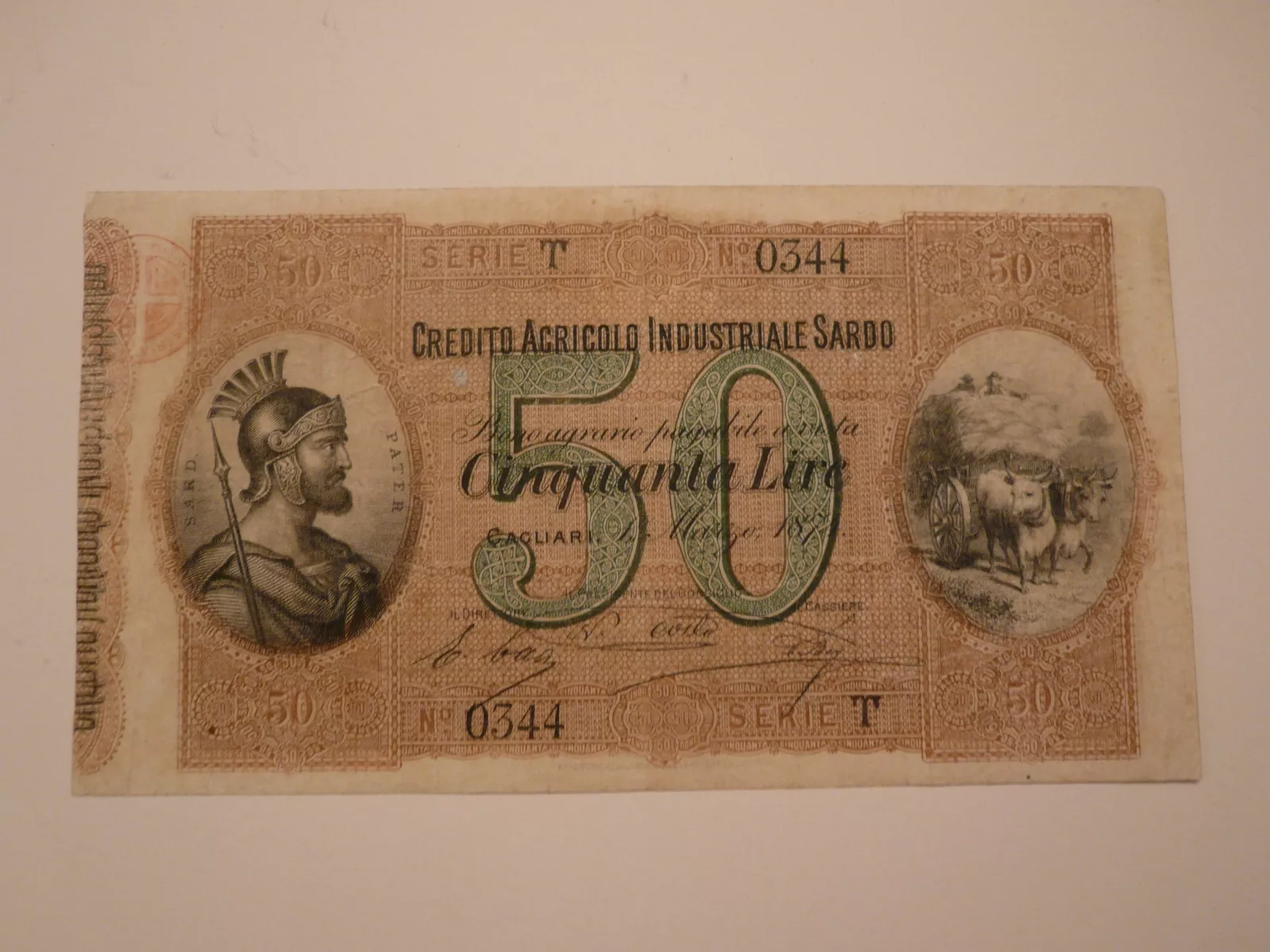 50 Lir, 1871, Sardinie