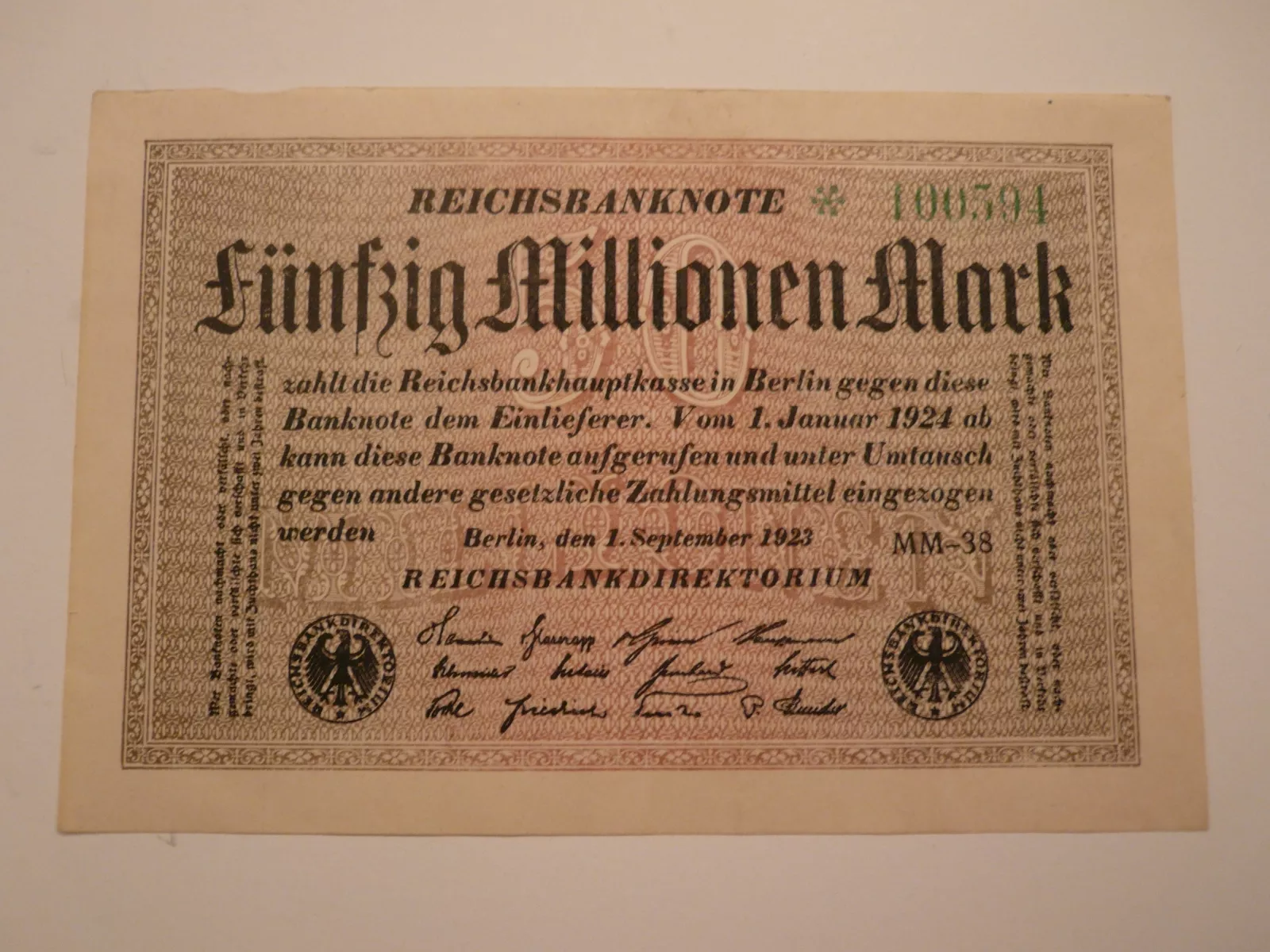50 mil.Marek, 1923, Německo