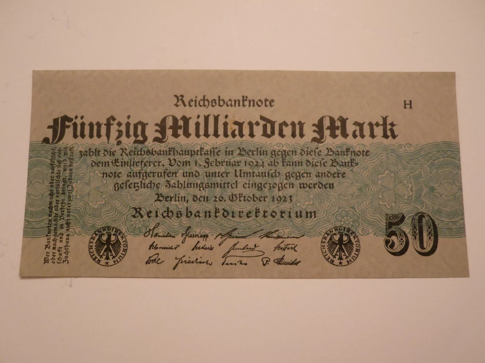 50 mld.Marek, 1923, Německo