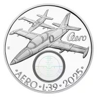 500 Kč(2025-letoun Aero L-39), stav PROOF, etue a certifikát