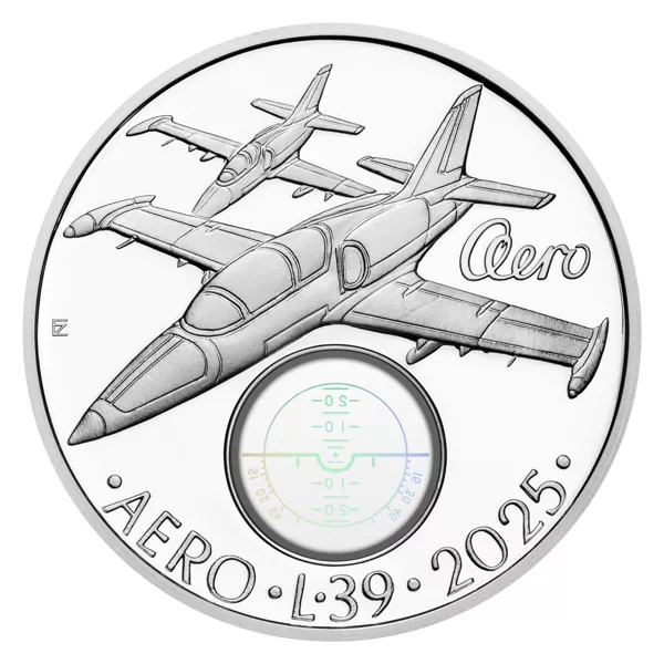 500 Kč(2025-letoun Aero L-39), stav PROOF, etue a certifikát