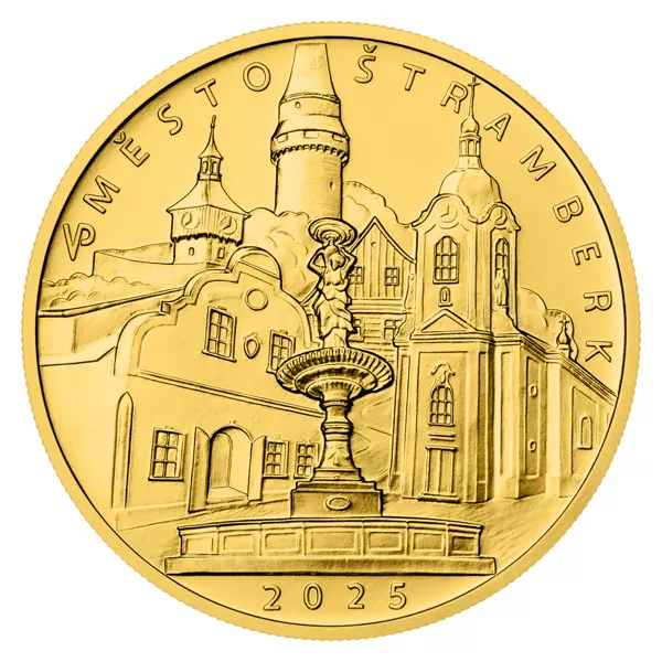 5000 Kč(2025-Městská památková rezervace Štramberk), stav bk, etue a certifikát
