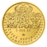5000 Kč(2025-Městská památková rezervace Štramberk), stav bk, etue a certifikát