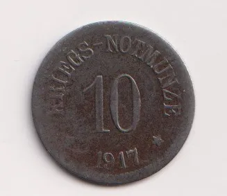 10 Pf 1917,Semeinde,Německo