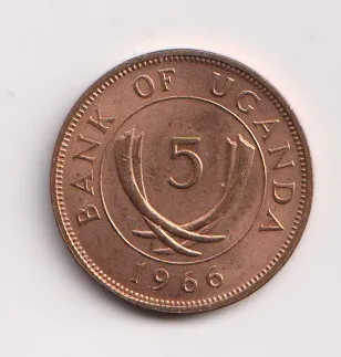 5 cent 1966,Uganda