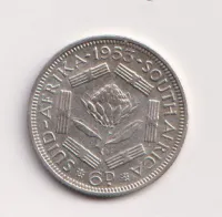 6 pence 1953,Jižní Afrika