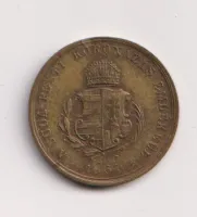 korunovační žeton František Josef I a Sissi-Uhry