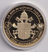 papež Jan Pavel II.-průměr 50 mm,Vatikán