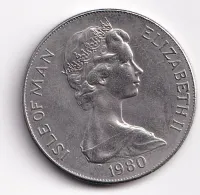 1 crown 1980,Isle of Man