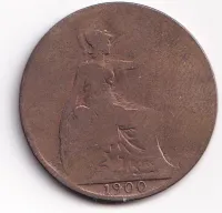 1 pence 1900,V.Británie