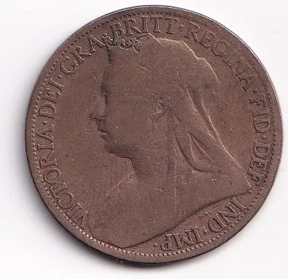 1 pence 1900,V.Británie