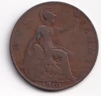 1 pence 1910,V.Británie