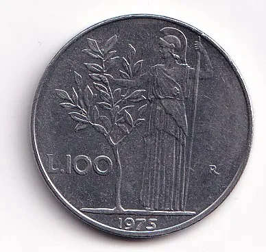 100 lir 1975,Itálie