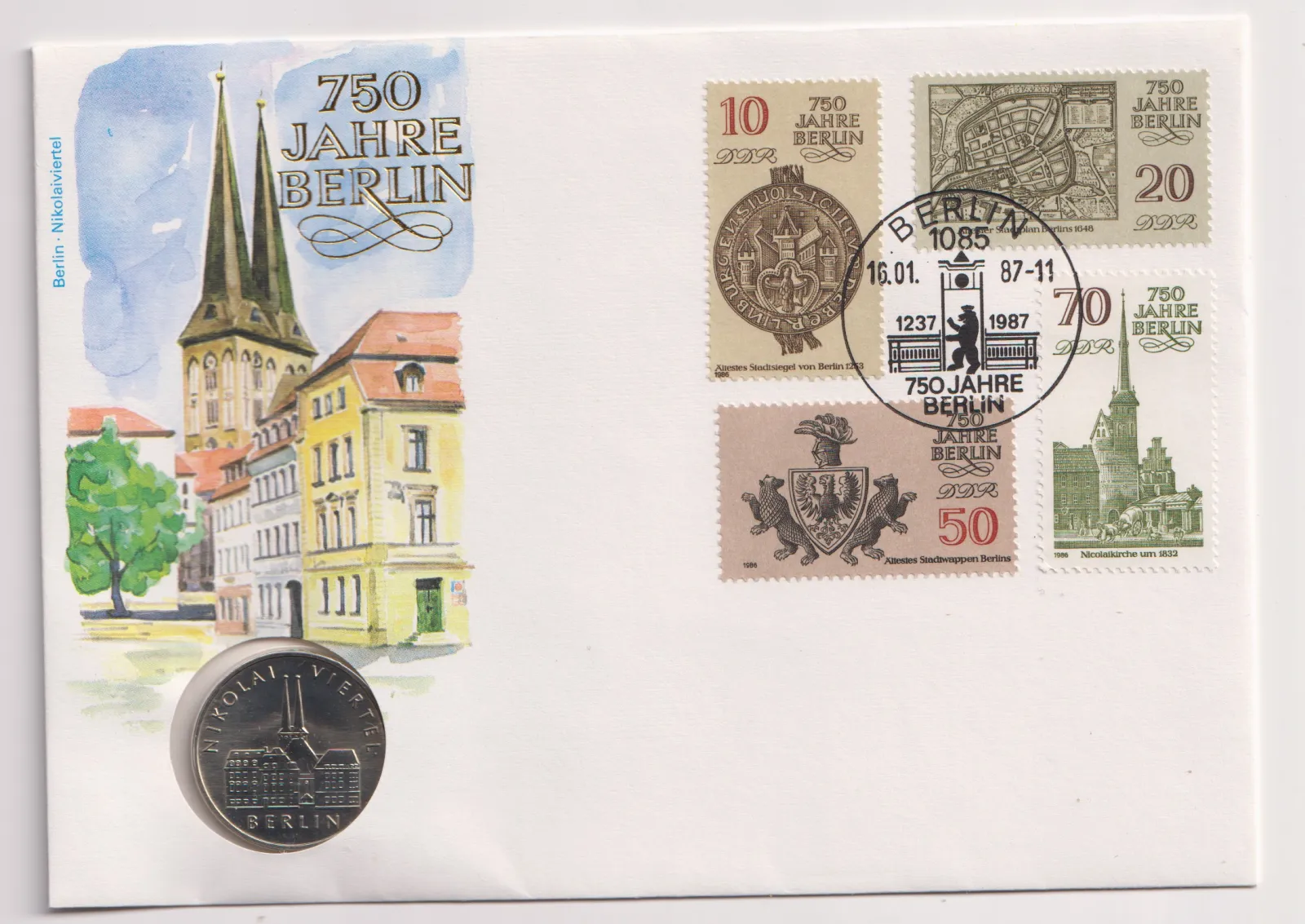 5 marek 1987 plus obálka,NDR